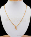 One Gram Gold Pendant Chain Dolphin Design SMDR786