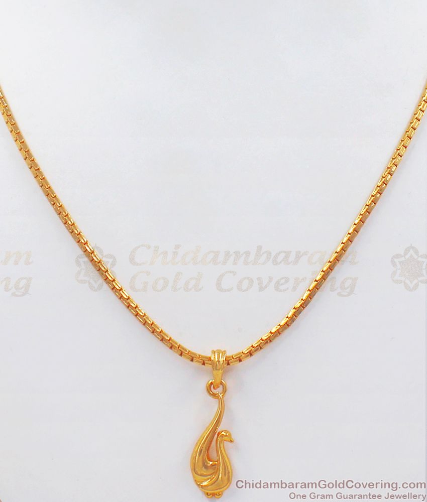 24K Gold Tone Swan Shaped Pendant Chain Shop Online SMDR790