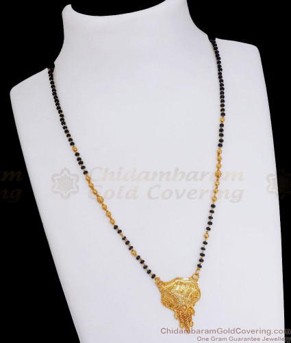 Latest Gram Gold Mangalsutra Pendant Short Chain Designs SMDR793