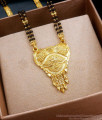 Black Beads Double Line Gold Mangalsutra Pendant Chain Shop Online SMDR795