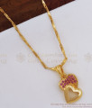 Simple Heart Design Gold Plated Chain With Pendant SMDR799