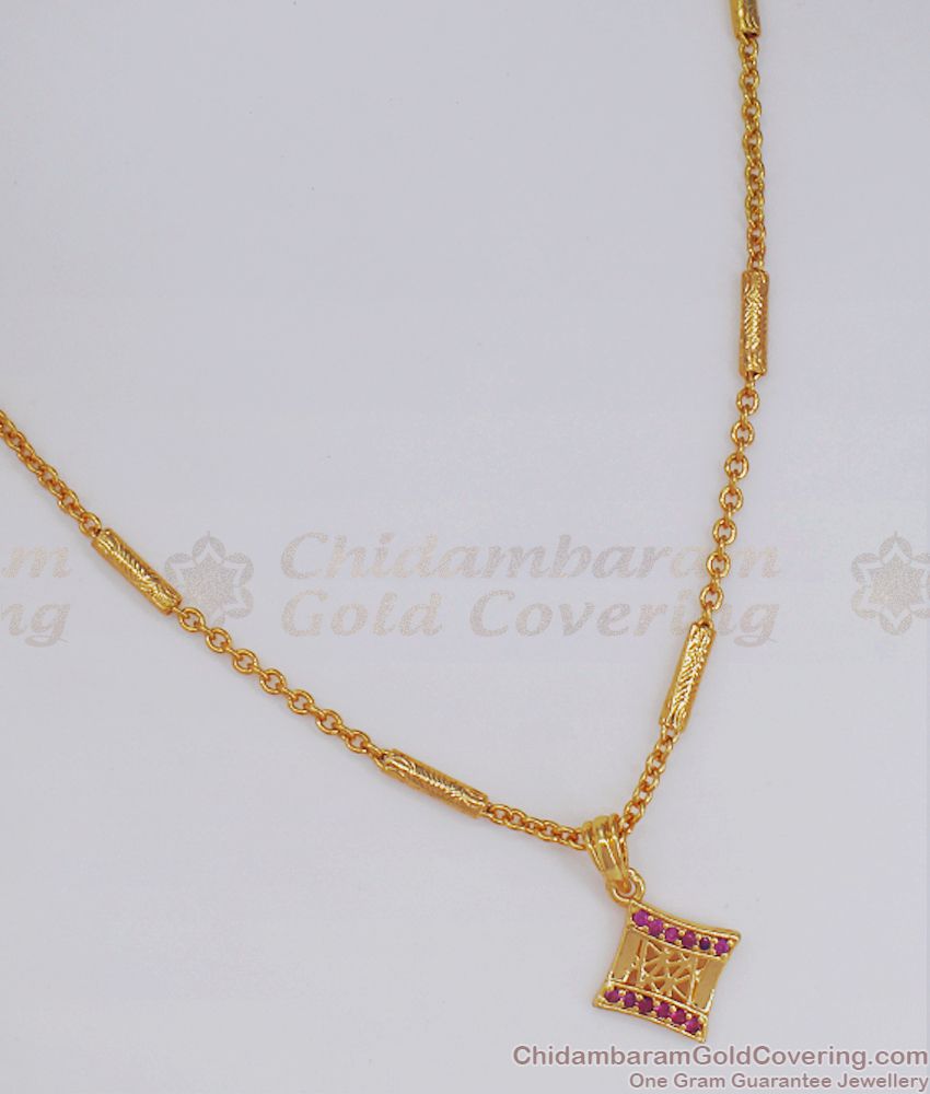 Stylish Gold Plated Pendant With Chain Designer Jewelry SMDR800