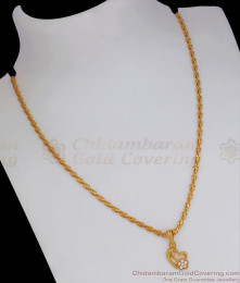 Short Gold Pendant Chain With Heart Design SMDR803