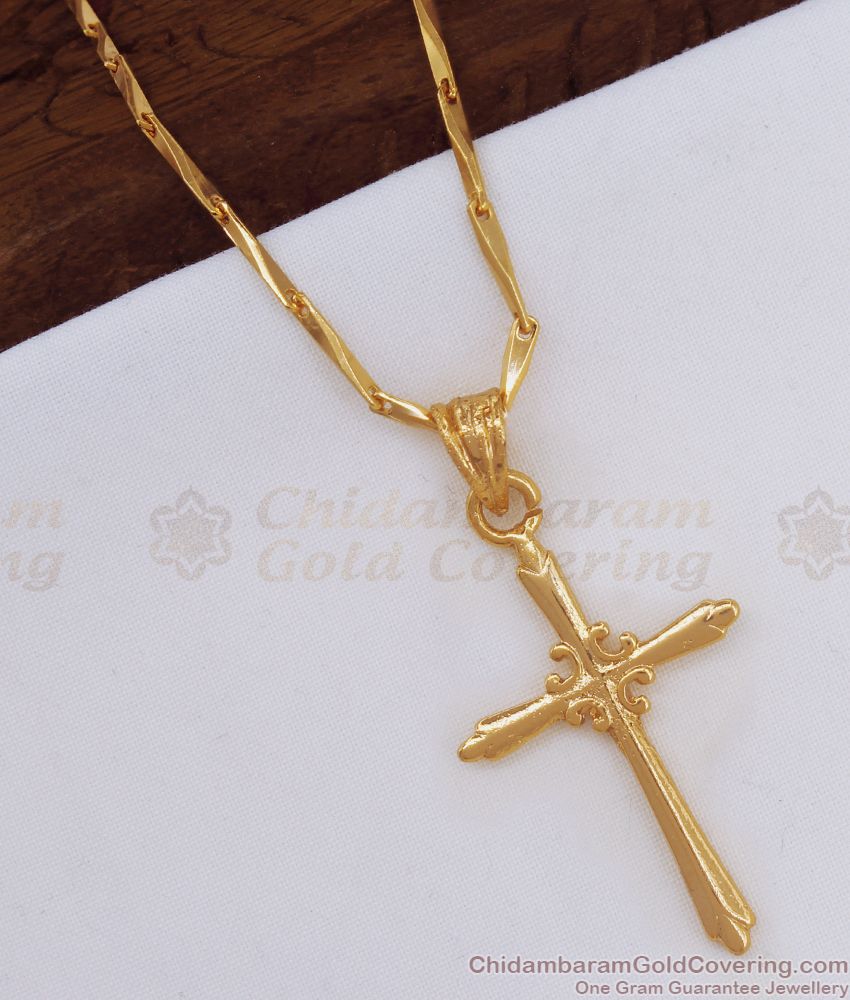 Traditional Gold Christian Locket Chain Shop Online SMDR806