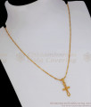 Buy Gold Plated Christian Pendant Chain Daily Wear SMDR807