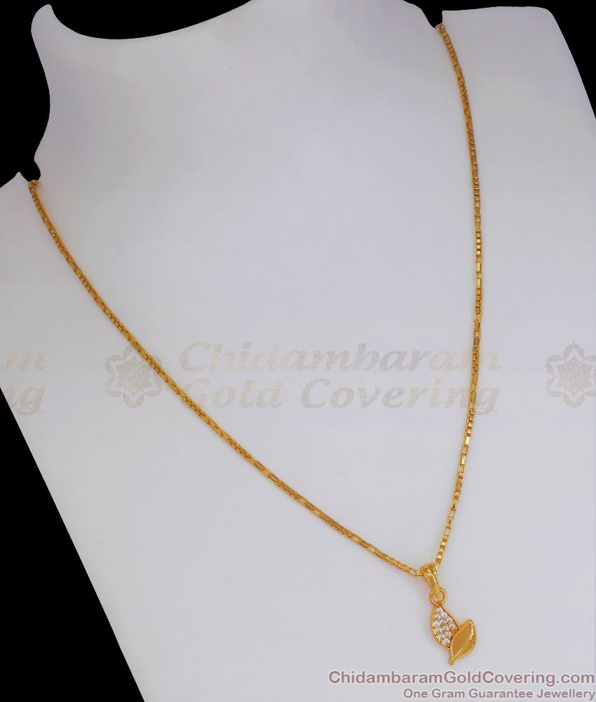 Buy Online One Gram Gold Pendant Chain For Office Wear SMDR812