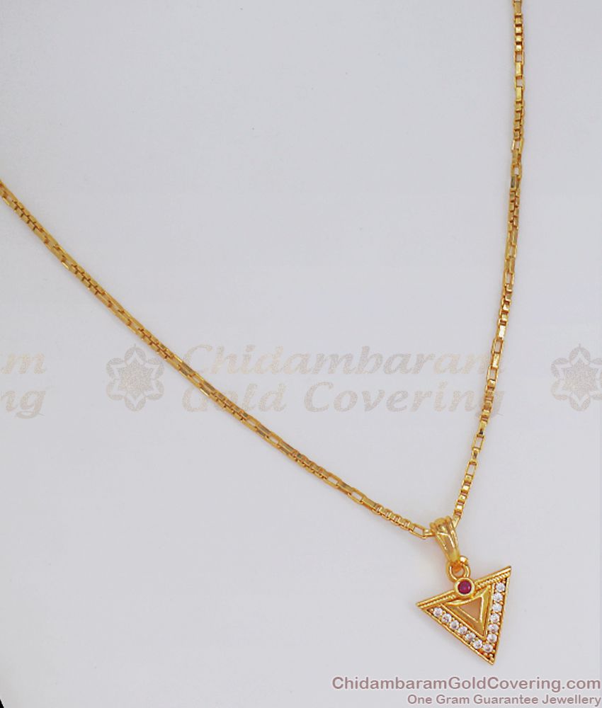 Attractive Gold Locket With Chain For Ladies SMDR813 Attractive Gold Locket With Chain For Ladies SMDR813