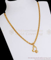 24K Gold Heart Shaped Pendant WIth Chain Shop Online SMDR814