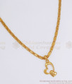 24K Gold Heart Shaped Pendant WIth Chain Shop Online SMDR814