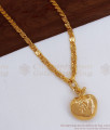 Daily Wear Gold Plated Small Pendant Chain Apple Design SMDR816