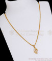 White Cz Stone Gold Pendant Chain Shop Online SMDR821