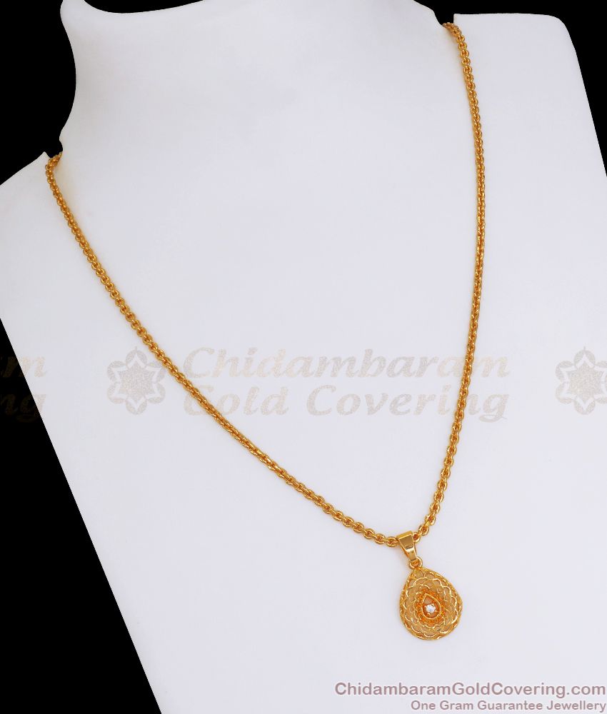 Daily Wear Real Gold Look Small Pendant Chain Shop Online SMDR825