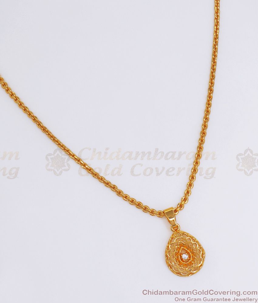 Daily Wear Real Gold Look Small Pendant Chain Shop Online SMDR825