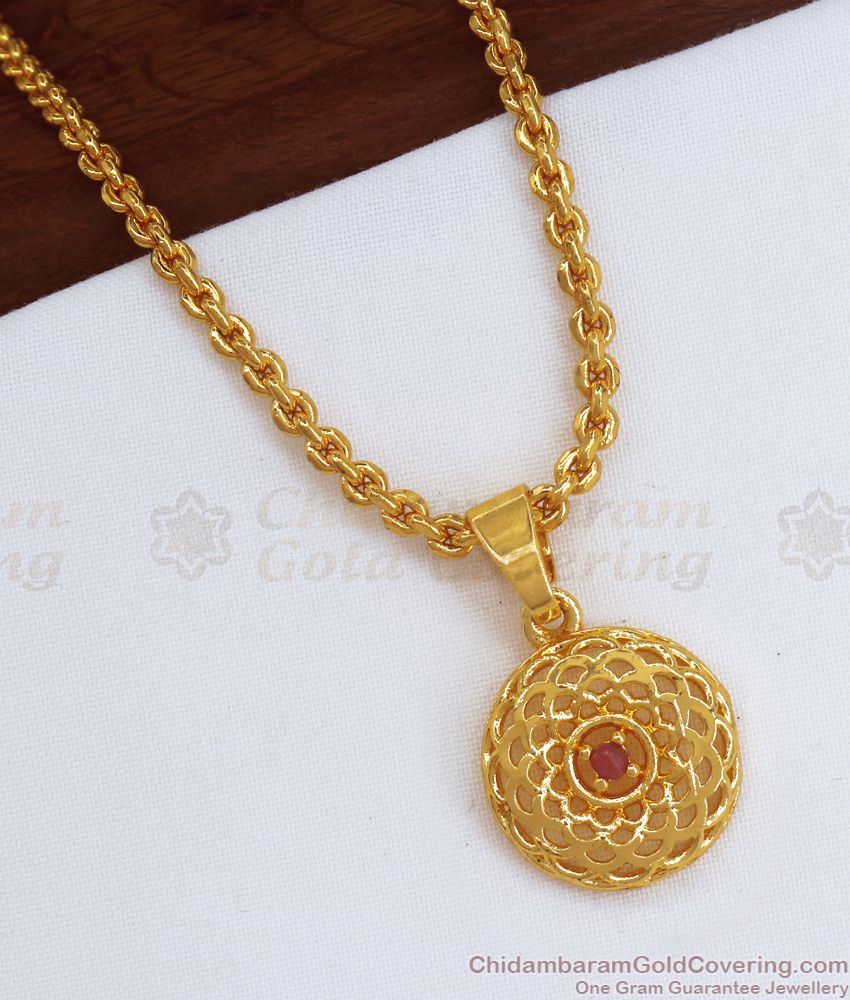 Daily Wear Real Gold Look Small Pendant Chain Shop Online SMDR825