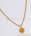 Heart Shaped Ruby Stone Gold Pendant Chain Women Fashion SMDR827