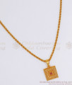New Pattern Gold Pendant Chain With Ruby Stone SMDR828