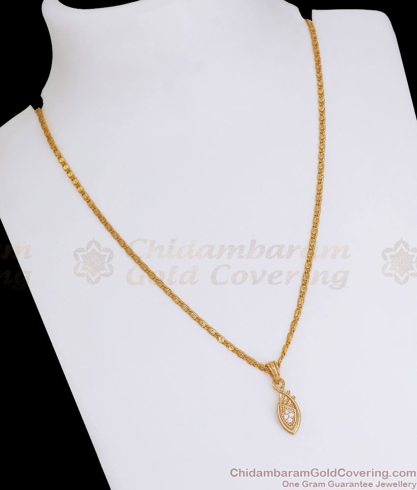 Trendy 1 Gram Gold Locket Chain For Office Wear SMDR830