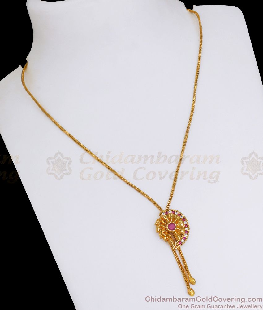 Latest 1 Gram Gold Plated Locket Chain Daily Wear SMDR831
