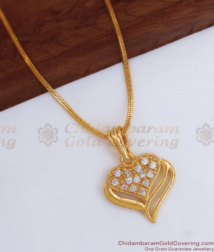 Gold chain sales with heart dollar