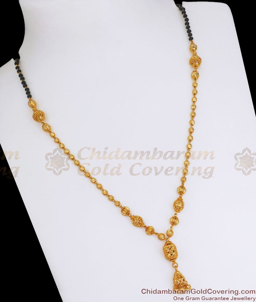 1 Gram Gold Plated Single Line Mangalsutra Traditional Wear SMDR847