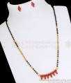 Latest Ruby Stone Gold Mangalsutra Short Chain Earring Combo SMDR860