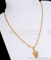 1 Gram Gold Om Dollar Pendant Chain White Stone SMDR870