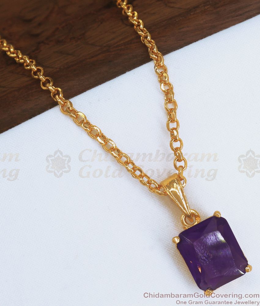 Beautiful Amethyst Lucky Stone Gold Plated Pendant Jewelry SMDR871