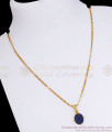 Light Weight Gold Plated Small Dollar Chain Lucky Stone Collection SMDR875