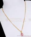 Rhodonite Stone Gold Plated Pendant Chain Office Wear SMDR876