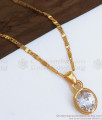 Grand Diamond Pendant One Gram Gold Chain Shop Online SMDR877