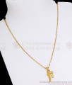  One Gram Gold Plated Alphabet F Pendant Short Chain SMDR883