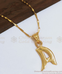 Letter A Design Gold Pendant Chain Shop Online SMDR884 Letter A Design Gold Pendant Chain Shop Online SMDR884