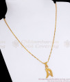 Letter A Design Gold Pendant Chain Shop Online SMDR884