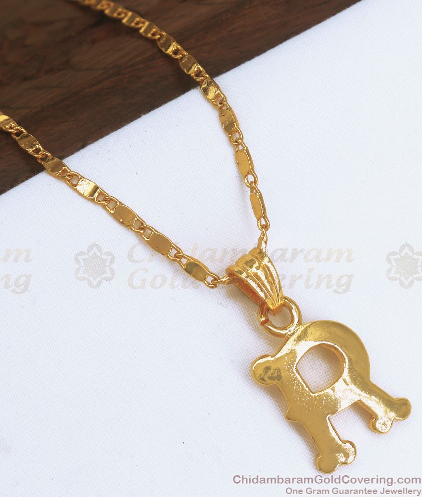 Daily Wear Alphabet R Pendant Chain With Price SMDR886