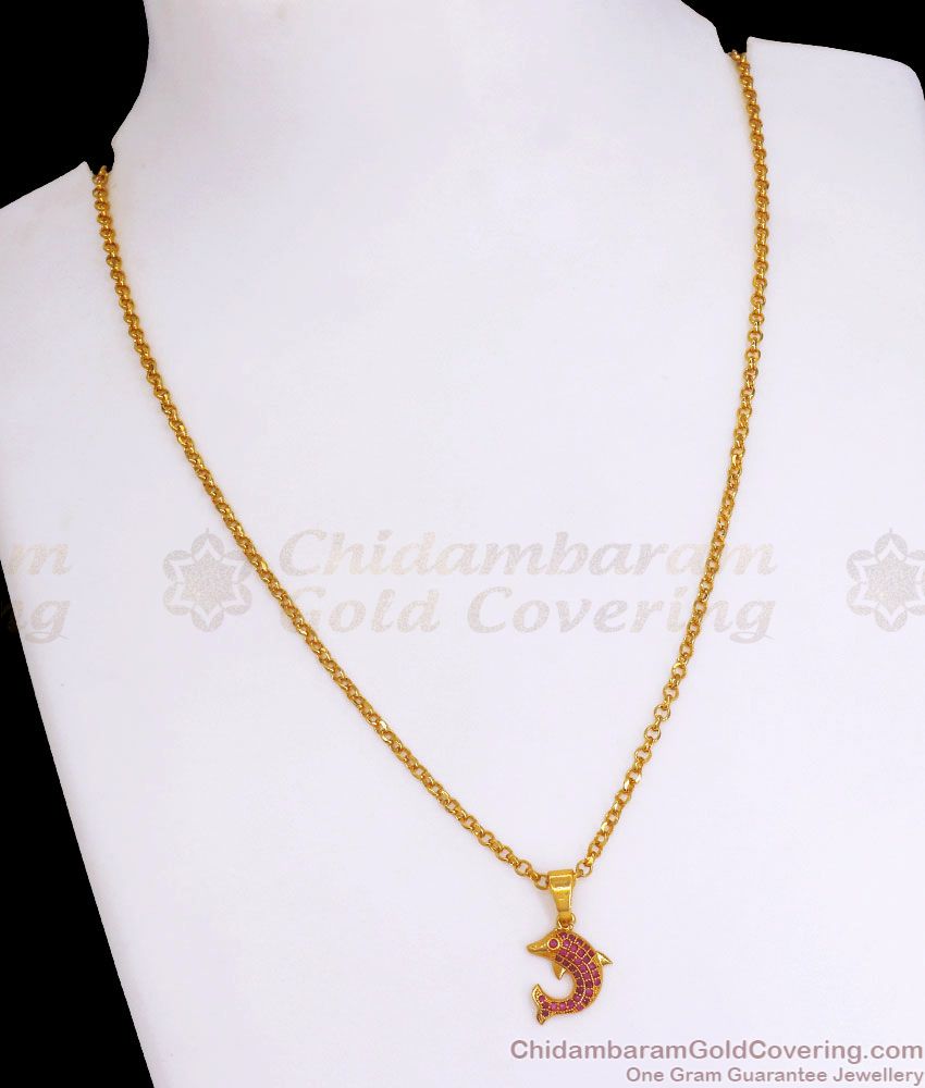 Latest Gold Pendant Short Chain Shop Online SMDR891