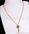 Stylish Floral Ad Stone Pendant Chain Shop Online SMDR899