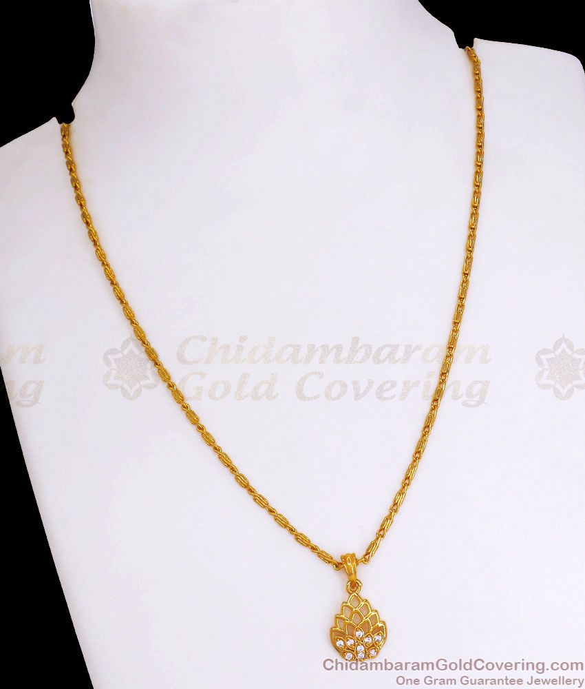 Light Weight Gold Plated Pendant Leaf Pattern Chain SMDR900 Light Weight Gold Plated Pendant Leaf Pattern Chain SMDR900