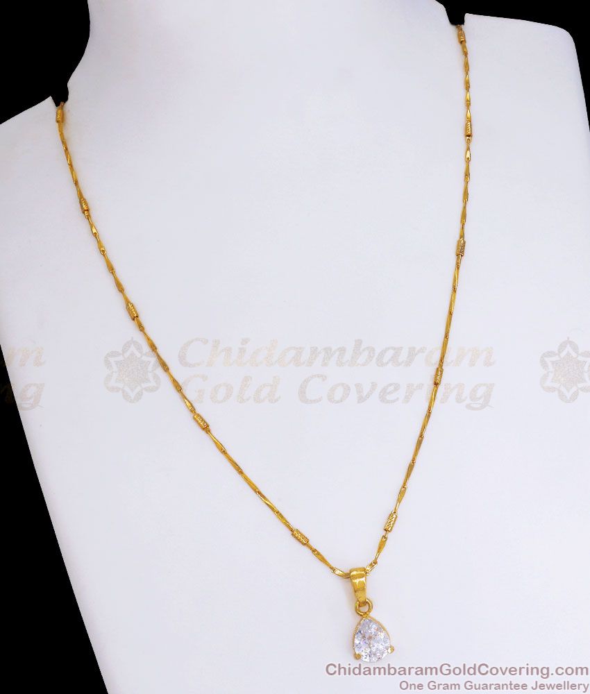 White Quartz Pendant Chain Gold Plated Jewelry SMDR915 White Quartz Pendant Chain Gold Plated Jewelry SMDR915