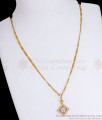 Unique 1 Gram Gold Pendant Chain Ad Stone Collections SMDR916 Unique 1 Gram Gold Pendant Chain Ad Stone Collections SMDR916