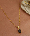 Black Sapphire Lucky Stone Gold Imitation Pendant Chain Shop Online SMDR923
