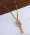 Lucky White Stone Gold Plated Pendant Chain Shop Online SMDR928