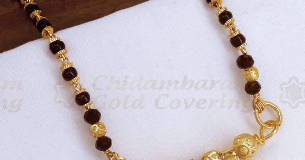 Traditional Daily Wear Gold Plated Mangalsutra Pendant Chain Shop Online SMDR930