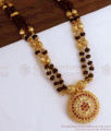 South Indian Traditional Black Beaded Mangalsutra With Ad Stone Dollar SMDR941