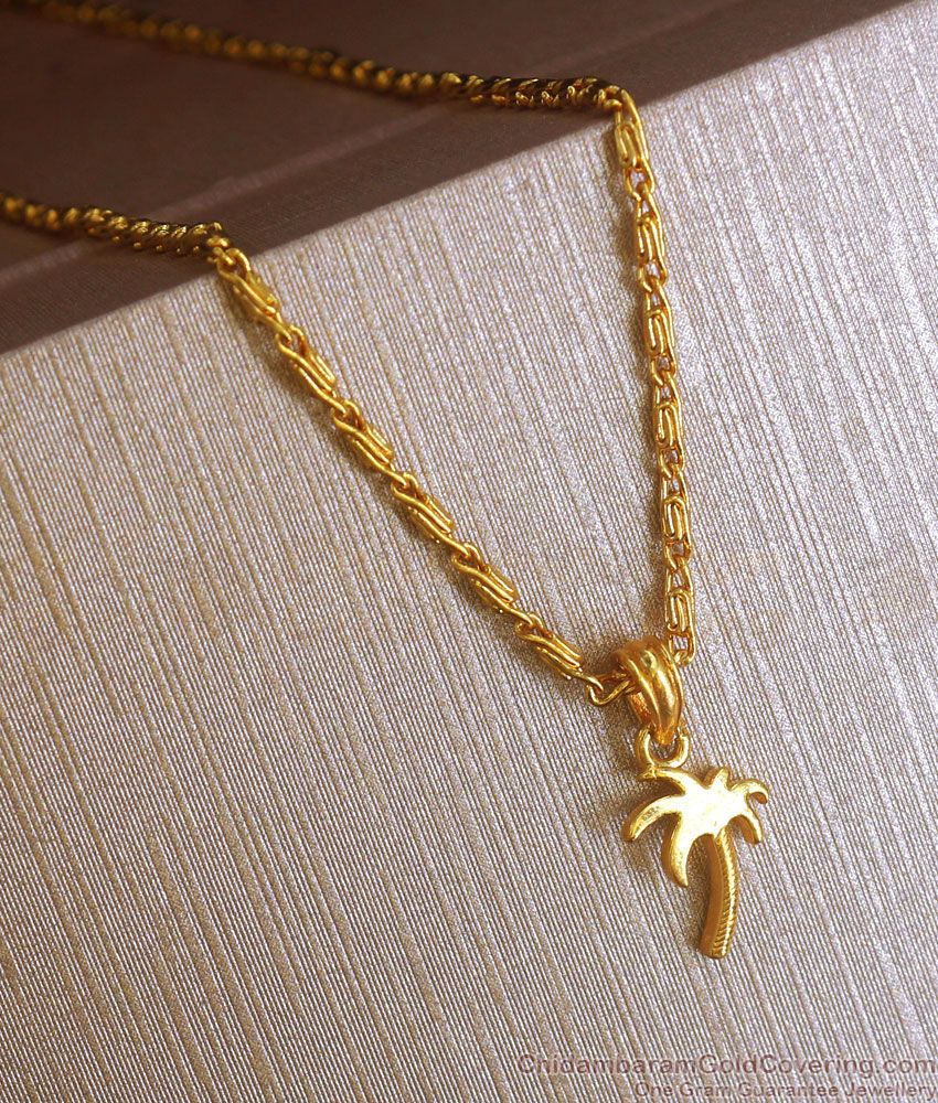Arabian Palm Tree Gold Pendant Chain Buy Online SMDR946