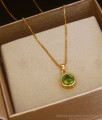 Stunning Green Stone Pendant Gold Plated Chain Shop Online SMDR952