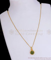 Stunning Green Stone Pendant Gold Plated Chain Shop Online SMDR952