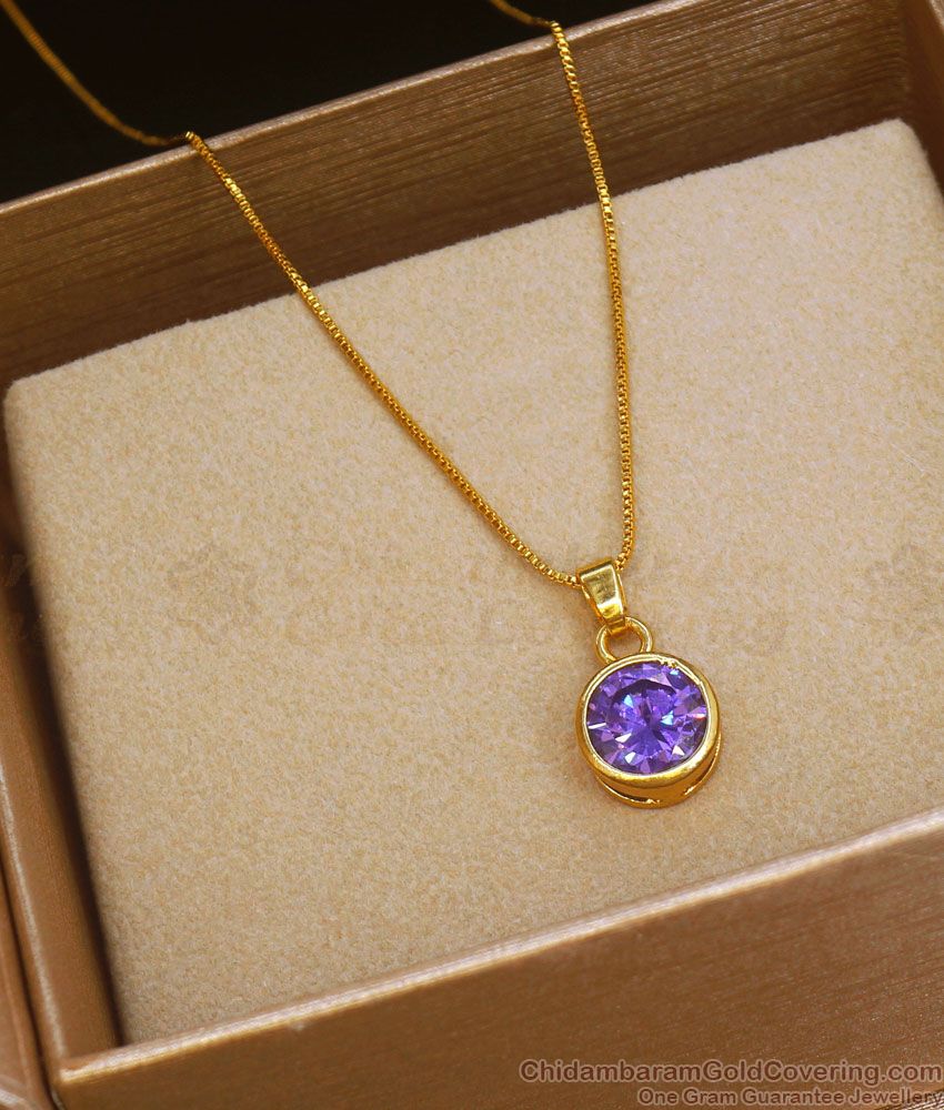 Stunning Amethyst Pendant Gold Plated Chain Shop Online SMDR953