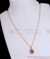 Single Brown Stone Gold Pendant with Chain Shop Online SMDR954 Single Brown Stone Gold Pendant with Chain Shop Online SMDR954