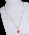 Grand Ruby White Pendant Chain For College and Office Wear SMDR957