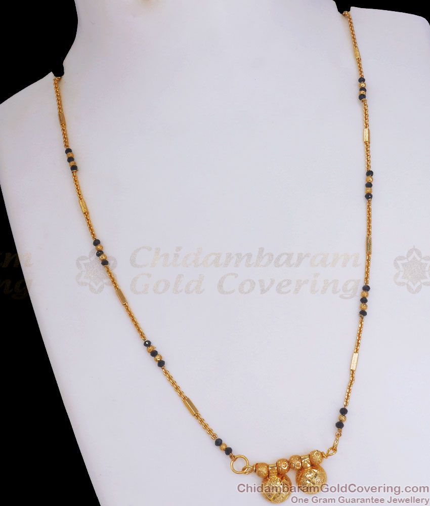 Traditional Double Pottu Gold Mangalsutra Pendant Chain Shop Online SMDR964